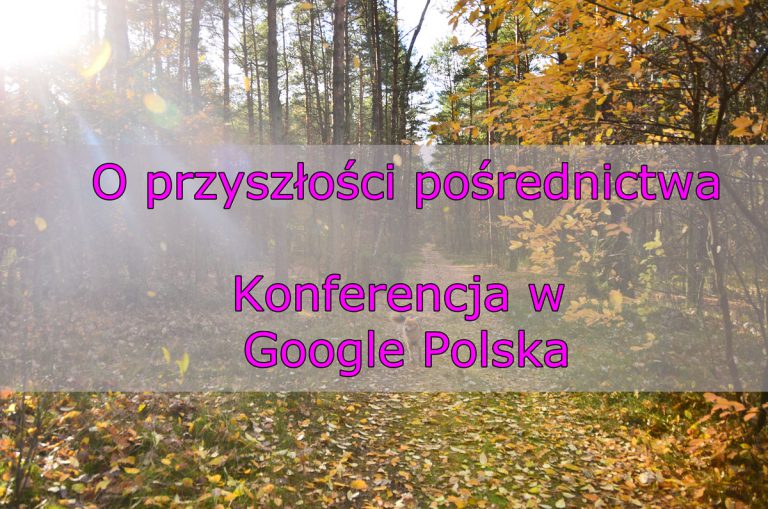 W Google „o przyszłości pośrednictwa”